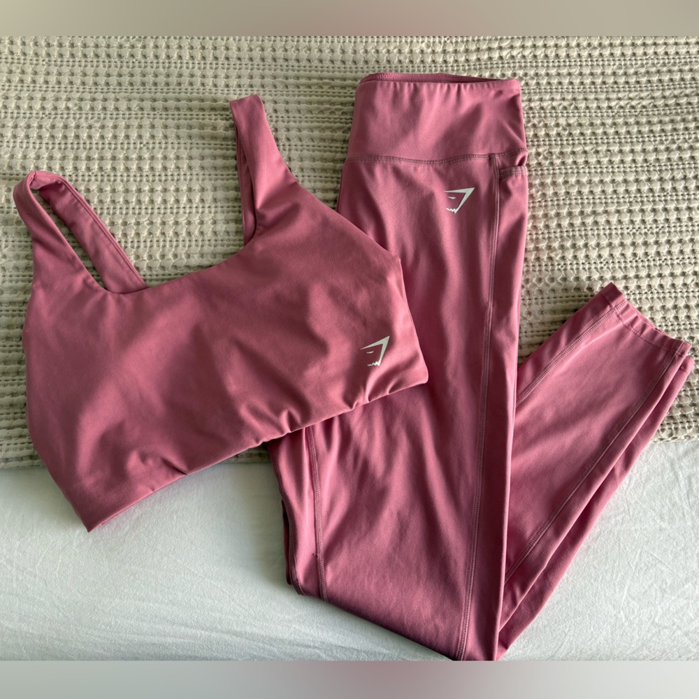 Gymshark Pink Sports Bra and Leggings Set